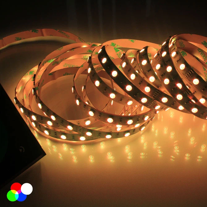 China shenzhen factory 12V/24V 4 in 1 rgb+amber rich colors 5050 led strip 72leds/m