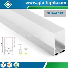 Silveranodiserad Dot Free Deep Pendant Aluminium Led-kanal för LED Strip