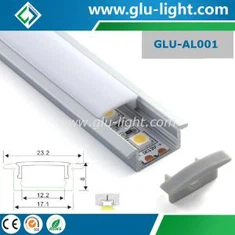 U-formad Slim Aluminium Led Profil För Led Strip